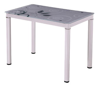 Blagovaonski stol 80 cm Damion (bijela + bijela) (za 4 osobe)