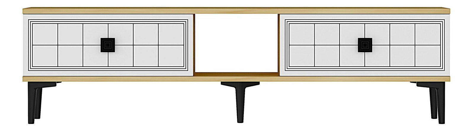 TV stolík/skrinka Yutta 2 (dub + biela)