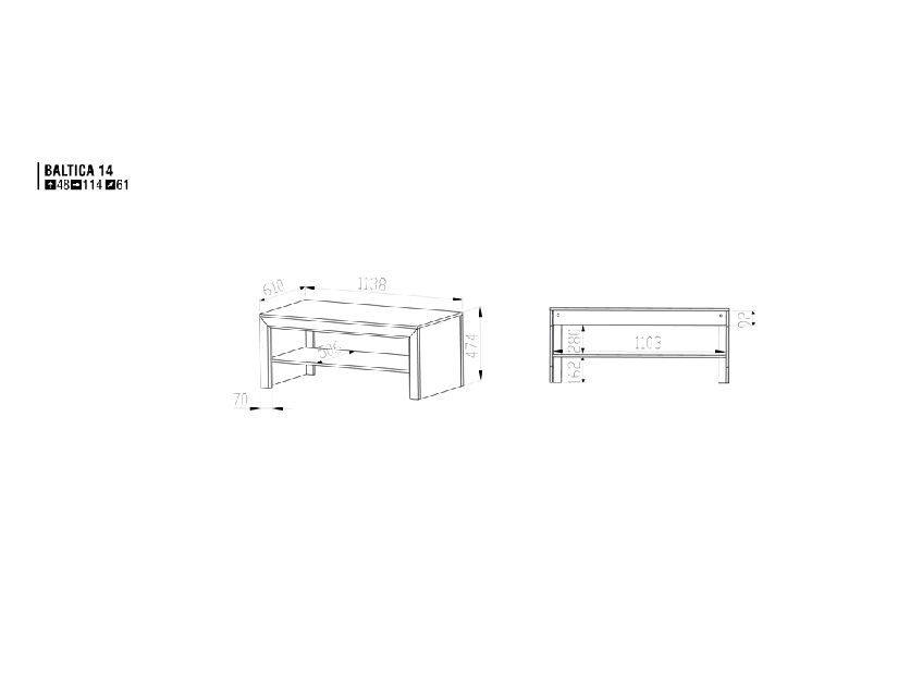 Konferenčný stolík Baltica 14