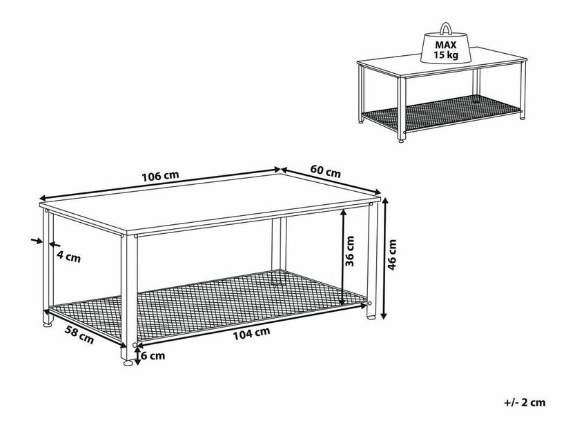 Konferenčný stolík ASAN (tmavé drevo)