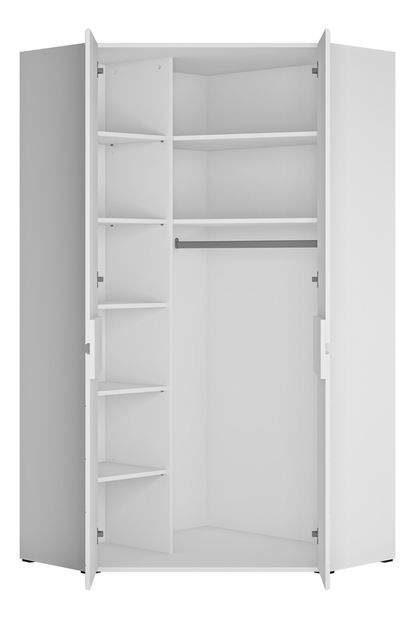 Sarok ruhásszekrény Albunus S03 (alpesi fehér)