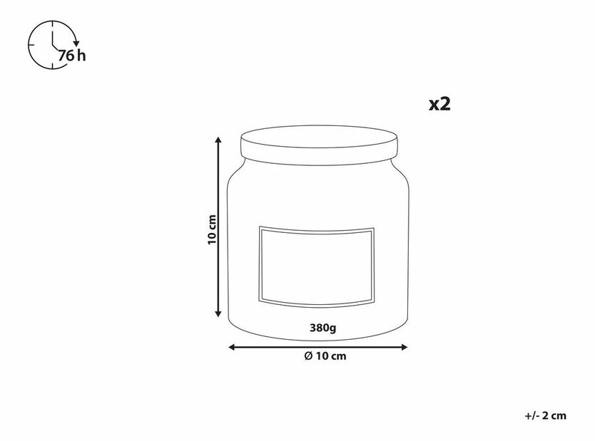 Sada 2 ks vonných sviečok sladké víno/rozmarín a levanduľa Arnfinn (hnedá)