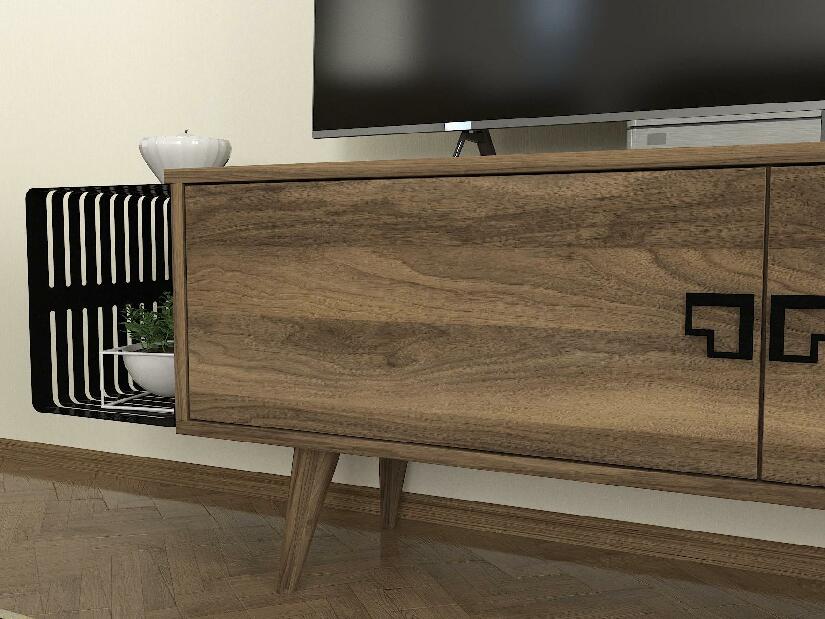 Mobilier living Kudave (Nuc + negru) 