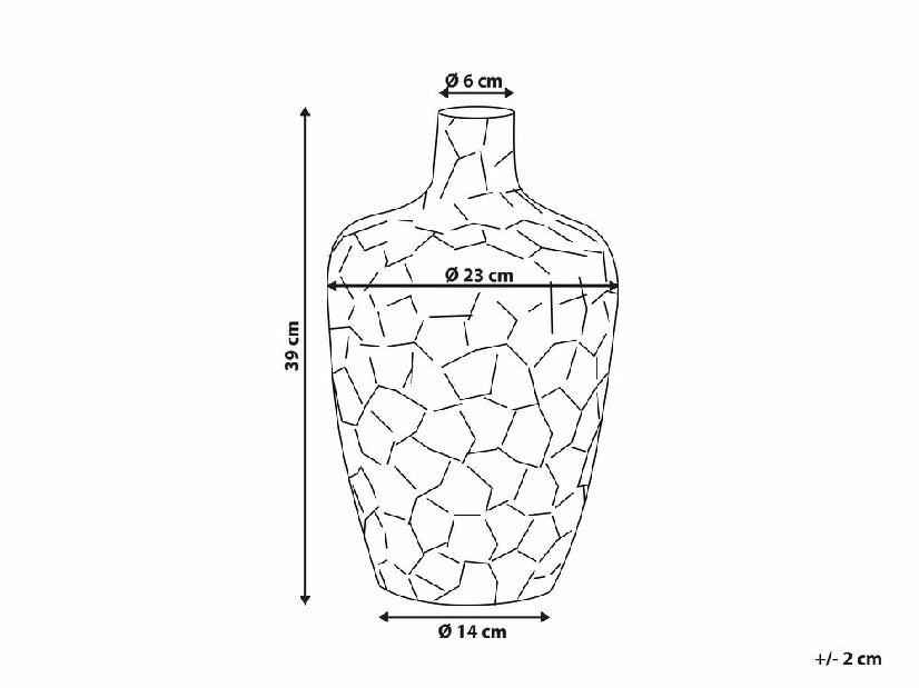 Vaza ISHAS (39 cm) (srebrna)