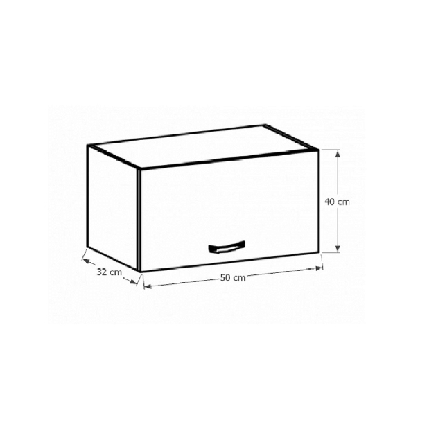 Dulap superior de bucătărie G50K Sillina (nuc milano)