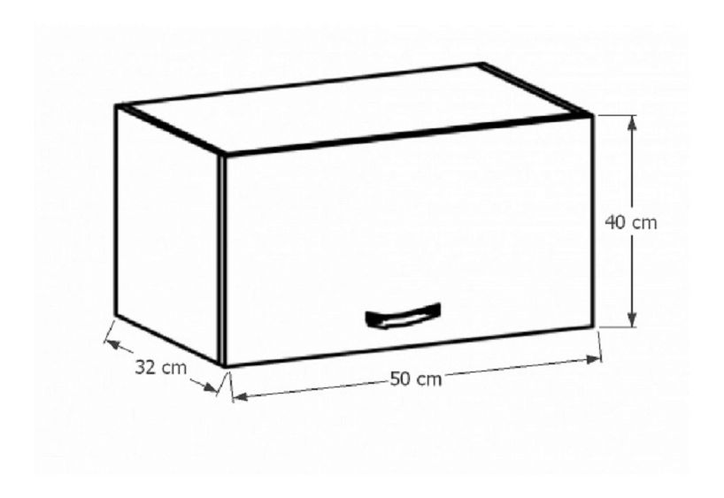 Dulap superior de bucătărie G50K Sillina (nuc milano)