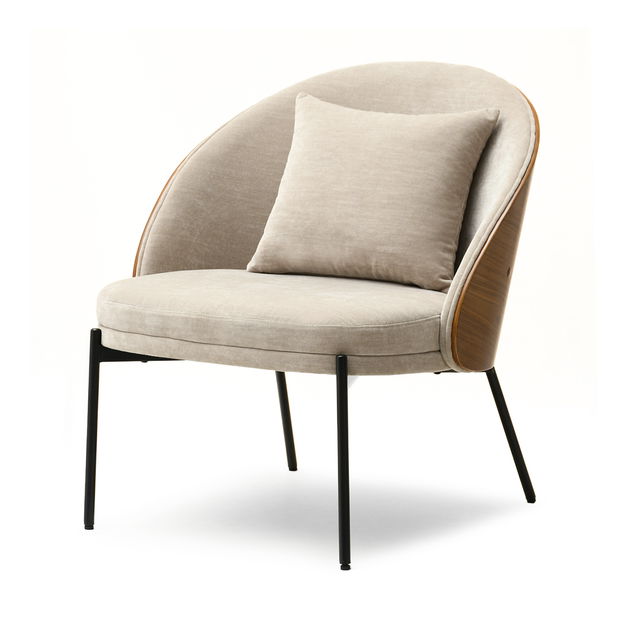 Dizajnové kreslo Antienos (béžová + čierna)