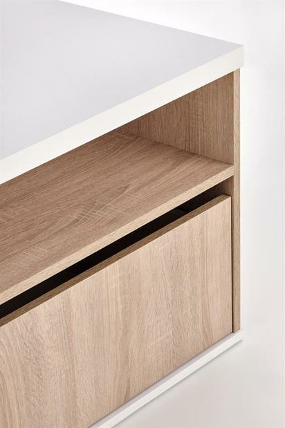 Dohányzóasztal Perenna (szonoma tölgy + fehér)