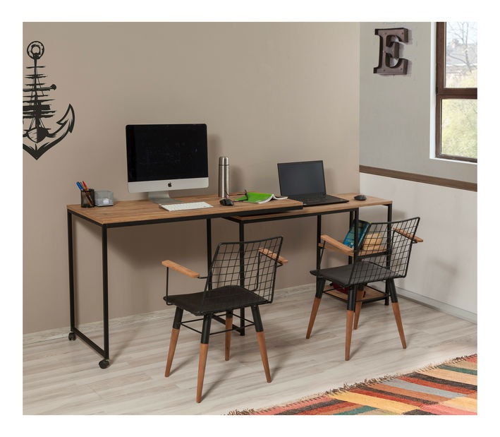 Masă PC Barus (Pin atlantic + Negru)