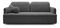 Háromszemélyes kanapé Linaki  (sötétszürke + fekete)