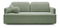 Háromszemélyes kanapé Linaki  (tengerzöld + fekete)