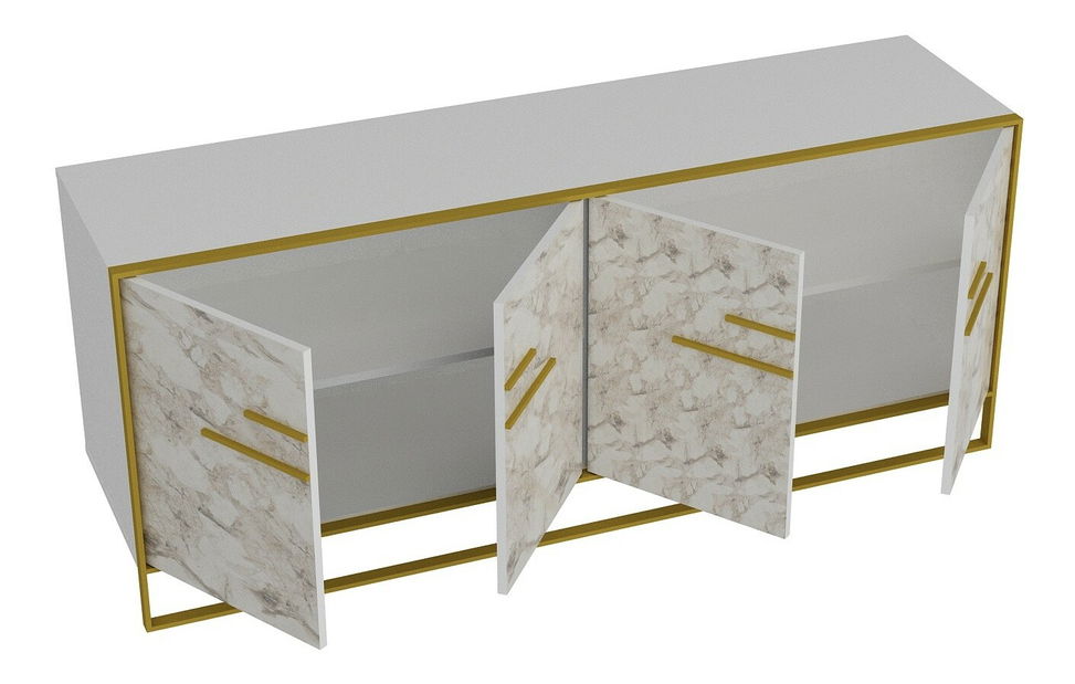 Skrinka Poppy (Zlatá + Biela)