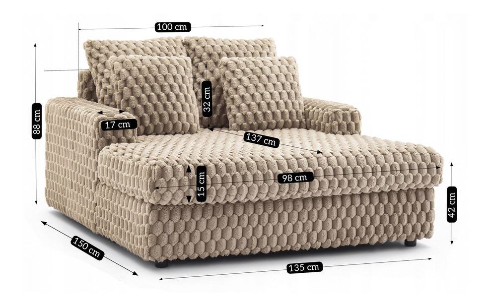 Fotel Kasparov (bézs) 