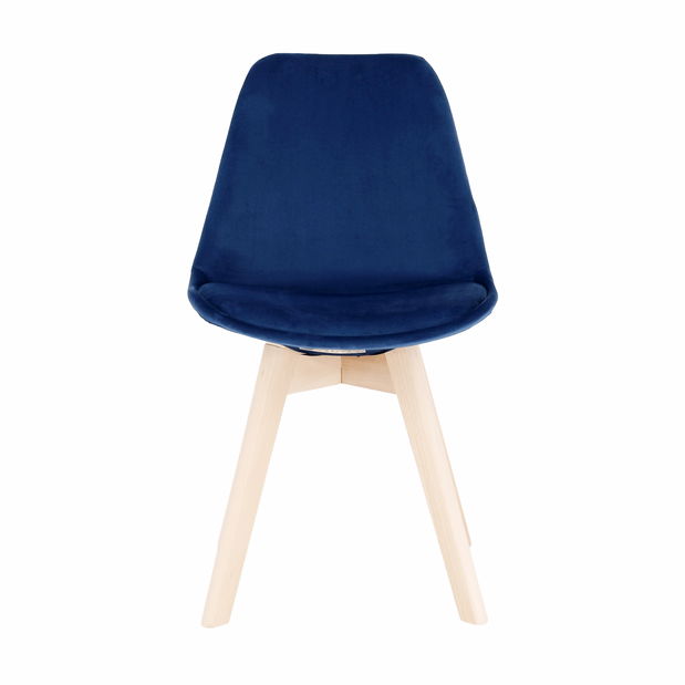 Jedálenská stolička Blanche (modrá + buk)