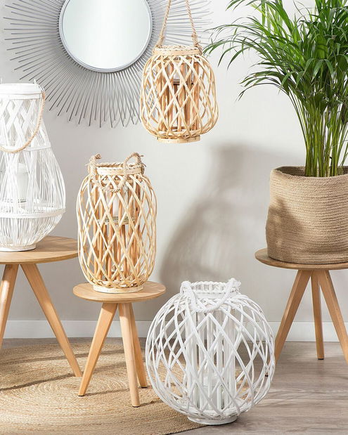 Lampion de răchită Sinop (alb)