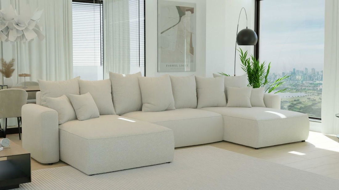 Kutna garnitura Baria U (bež)