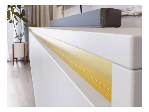 Dulap TV Gelean 3D (Negru + auriu) 