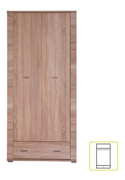 Ormar za garderobu Gary Tip 03 2D1S 