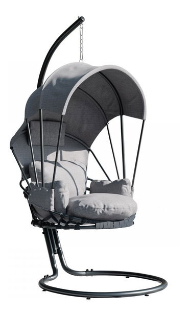 Závesné kreslo Mirjan Kigaru (tmavosivá + sivá) (výpredaj)