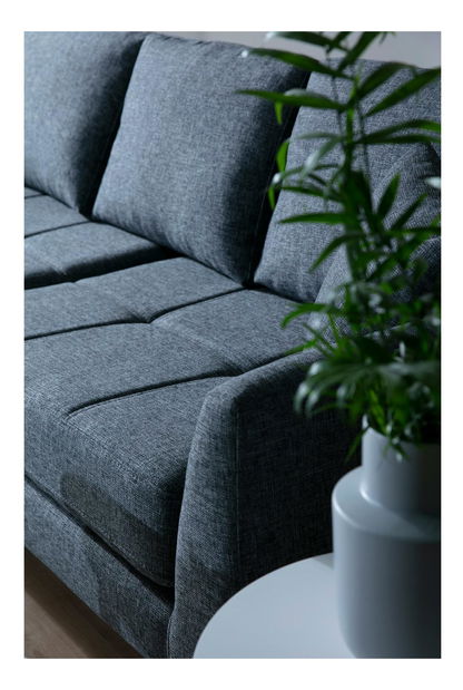 Sarokkanapé Temparina (B) (sötétszürke + fekete)