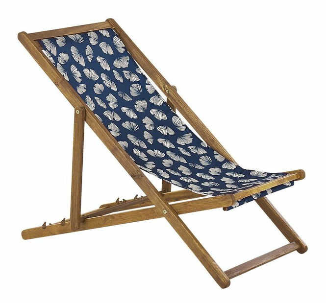 Set 2 ks záhradných lehátok s náhradnými poťahmi Antio (tmavomodrá)