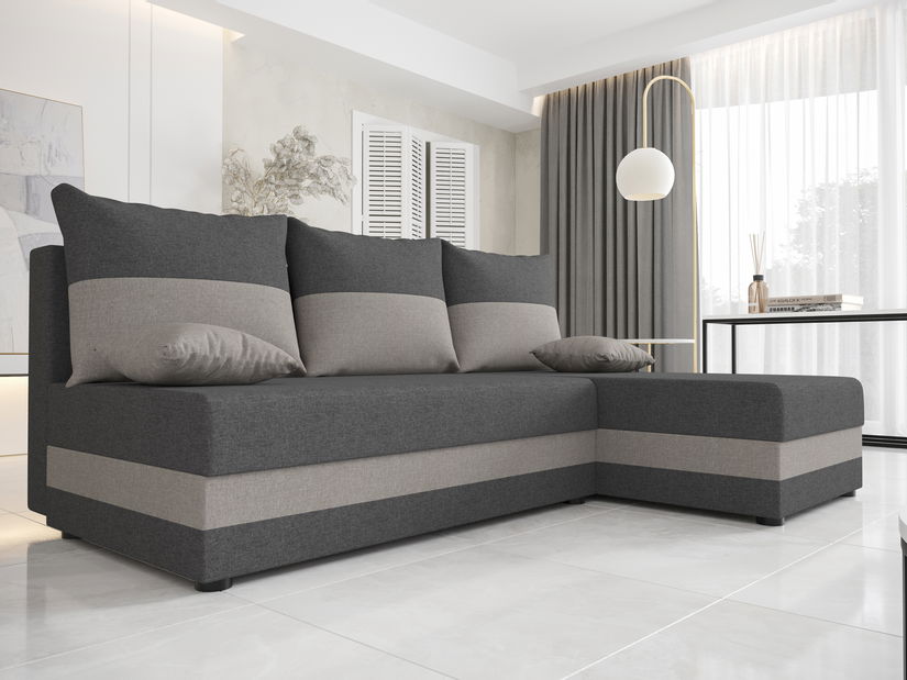 Colțar Harmony L (Gri închis + Gri) (D)