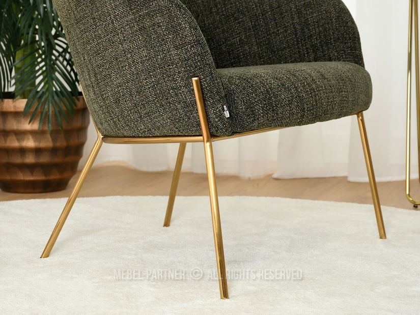 Fotel Baggie F (zöld + arany)