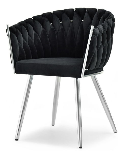 Étkezőszék Radio (fekete + ezüst)