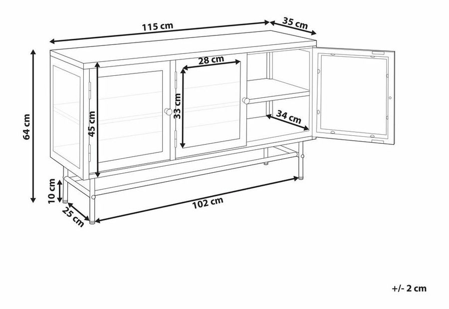 Vitrina Deirdre (crna) *rasprodaja