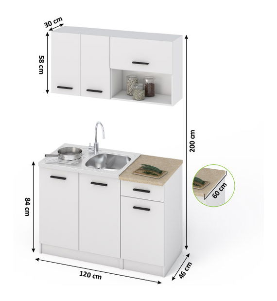 Kuhinja Libusa 120 cm 