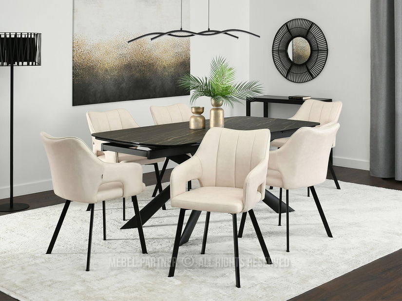 Stolica Carl (krem + crna)