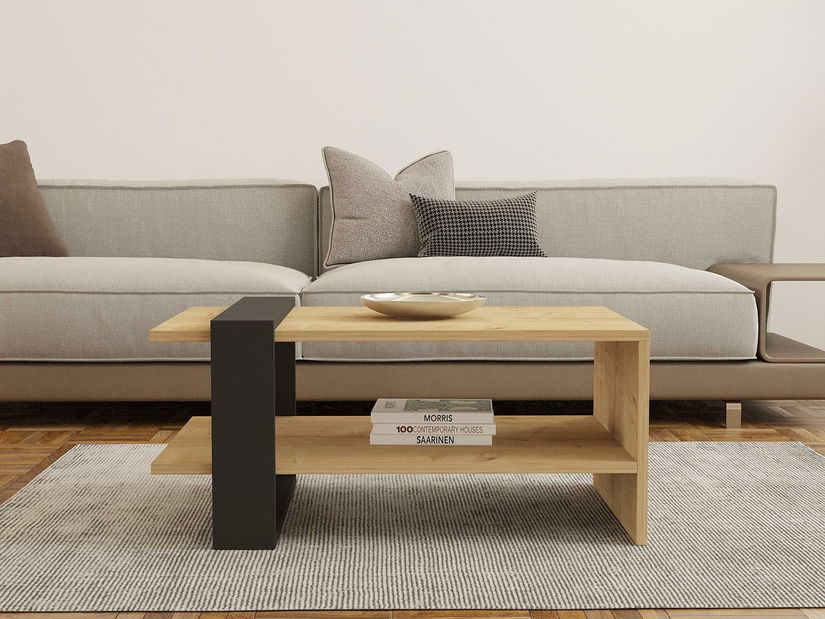 Stolić za kavu Vipoba (antracit + hrast)