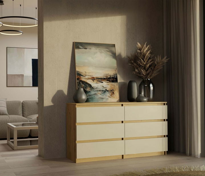 Komoda Musecalo 6 140 (dub artisan + kašmír)