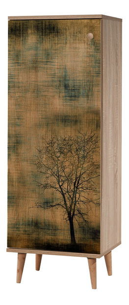 Predsoblje Feliz 501 (hrast sonoma + zelena)