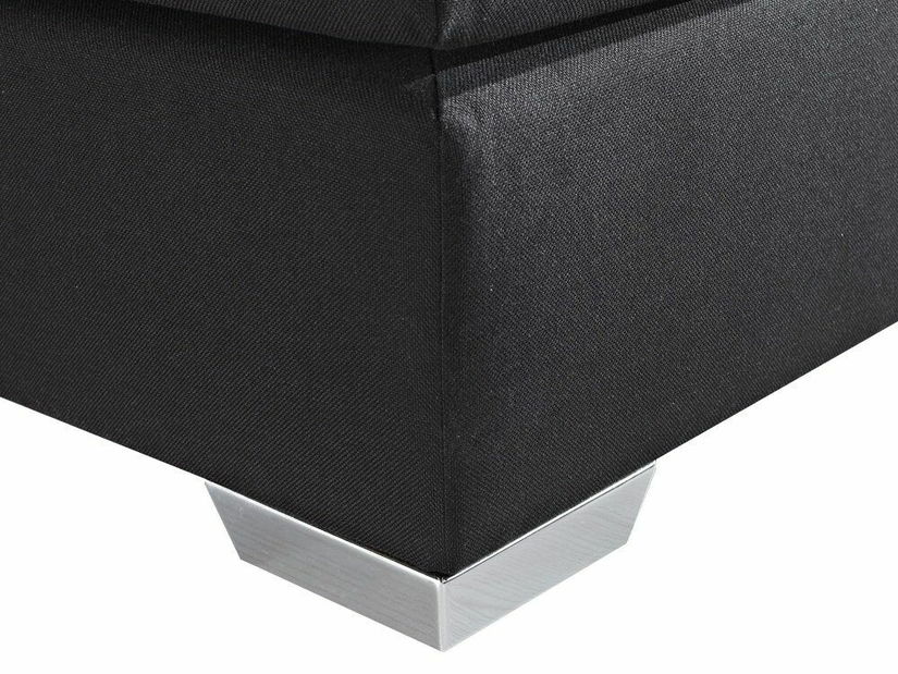 Pat matrimonial 180 cm PREMIER 2 (cu saltele) (negru)