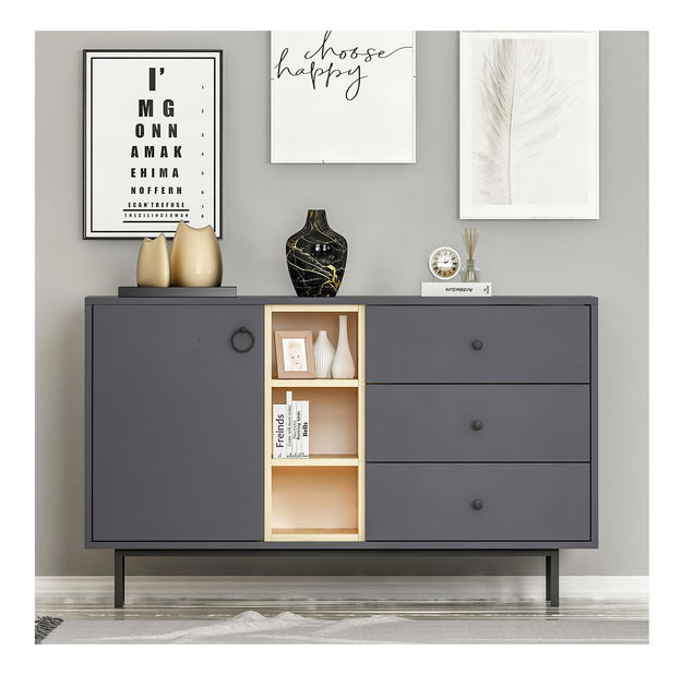 Komoda Norbie (antracit)