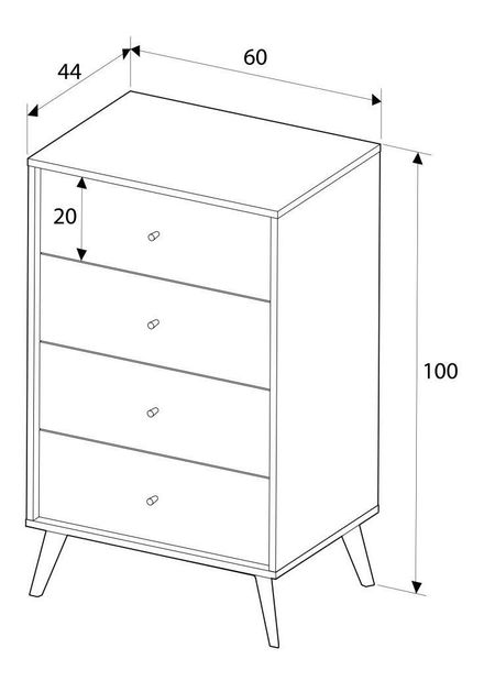 Comodă Tamsin (multicolor)
