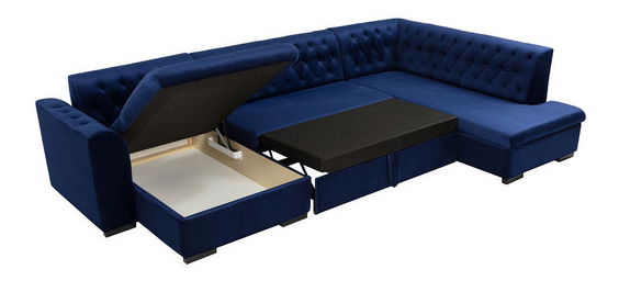 Veľká sedačka do obývačky Emrys (Pravá ) (Magic Velvet 2216 + Senegal 818)