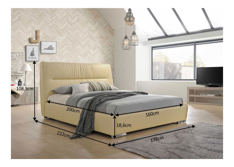 Pat matrimonial 160 cm Suite (cu somieră)