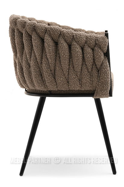 Stolička Roza (svetlohnedá + čierna)