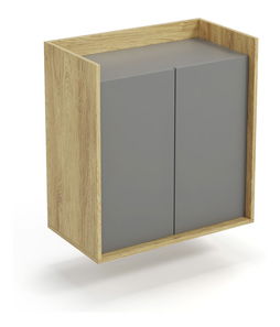 Ormarić Mozelle 2D (hikor + tamnosiva)