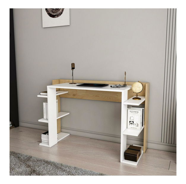 PC stolík Corenada (biela + dub)