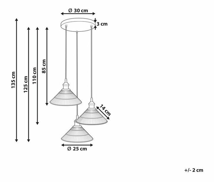 Závesné svietidlo Curry (priehľadná)
