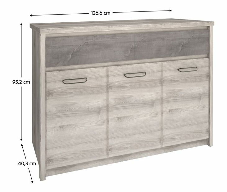 Komód JESS (nairobi gesztenye + onyx)