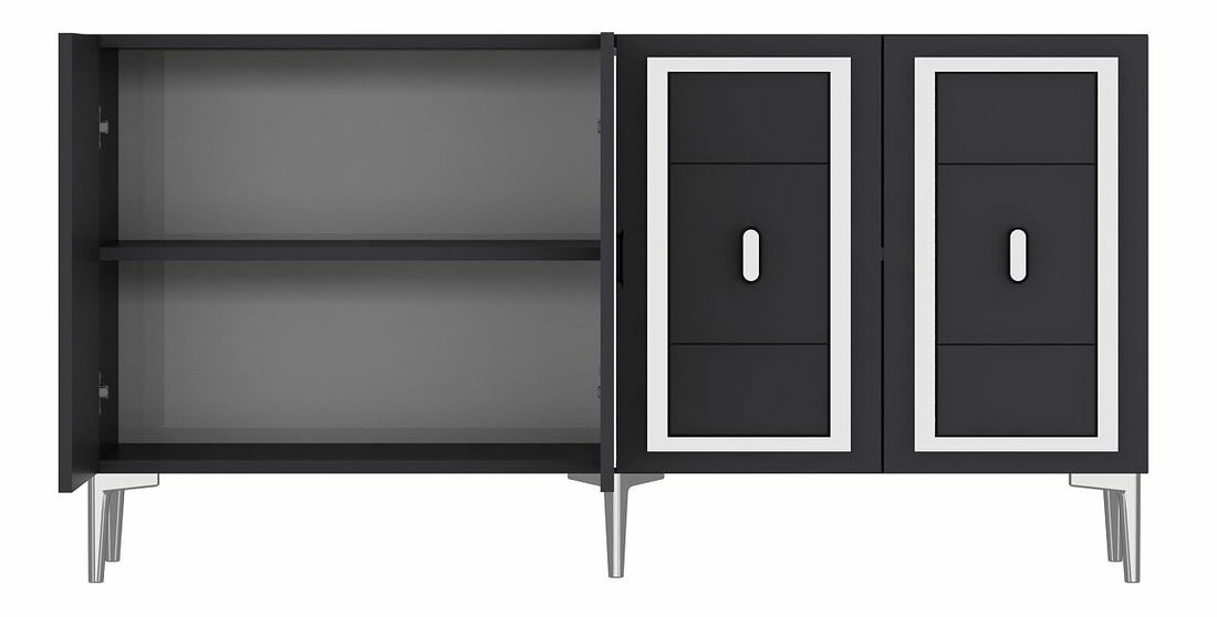 Skrinka Orino 1 (antracit + strieborná)