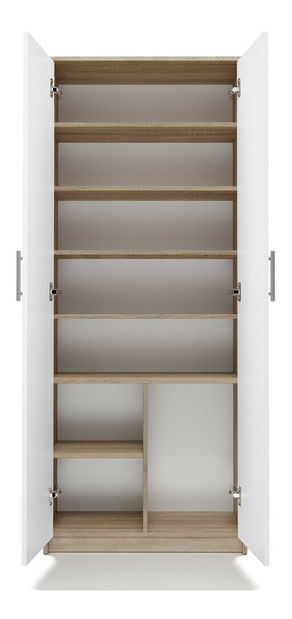 Policová skriňa Obtenidas 1 (biela + dub sonoma)