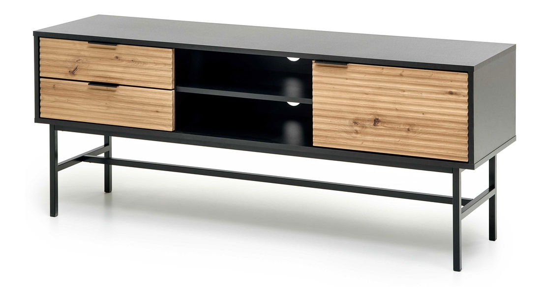 Masă TV Mui RTV (stejar artisan + negru)