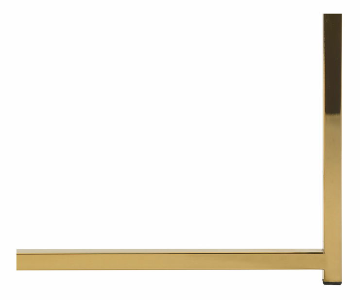 Masă de cafea Qasim (alb auriu) (efect de marmură)