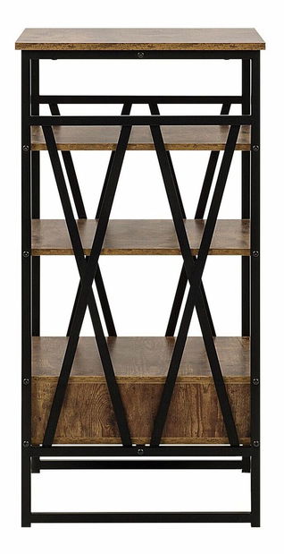 Regál Kuna 4P (tmavohnedá)