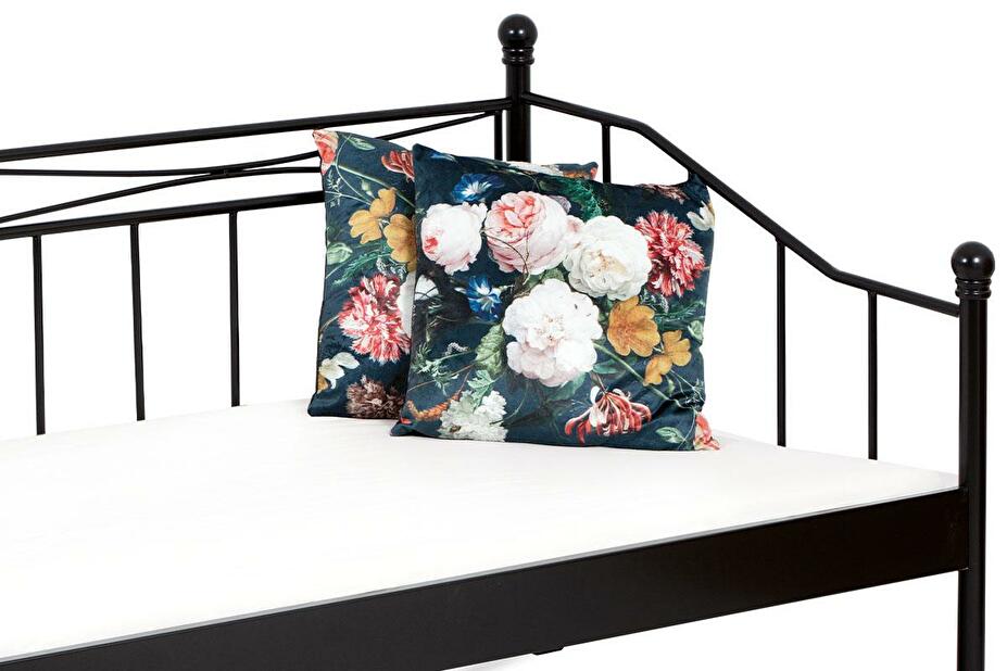 Pat metalic 90x200 Bakarissa (negru mat)
